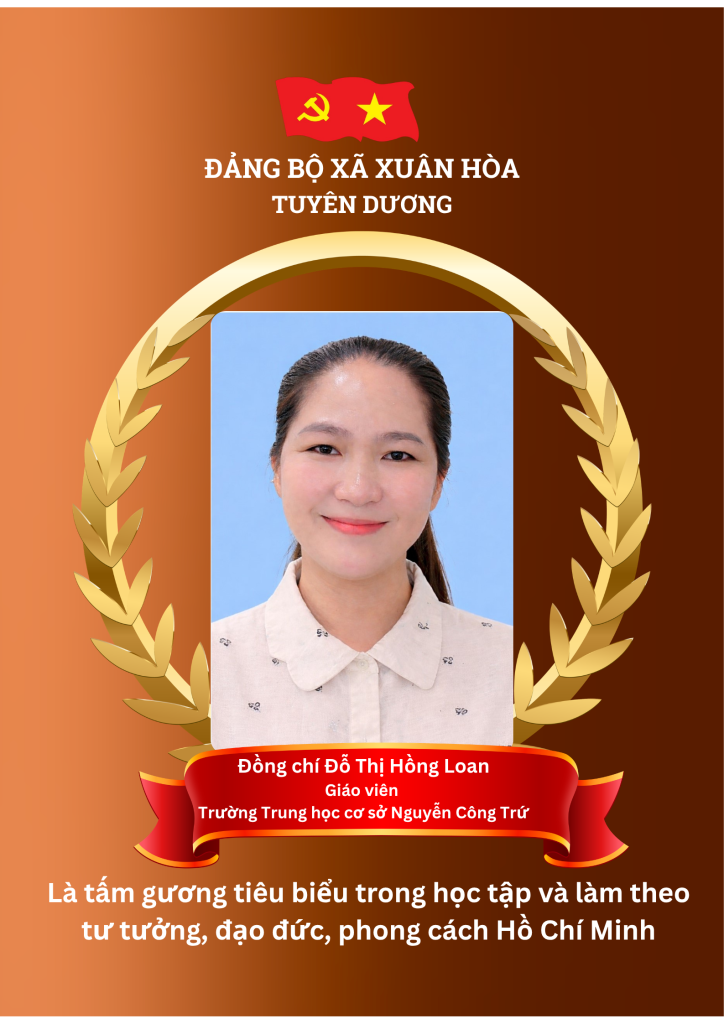 Dong chi Do Thi Hong Loan Giao vien Truong Trung hoc co so Nguyen Cong Tru